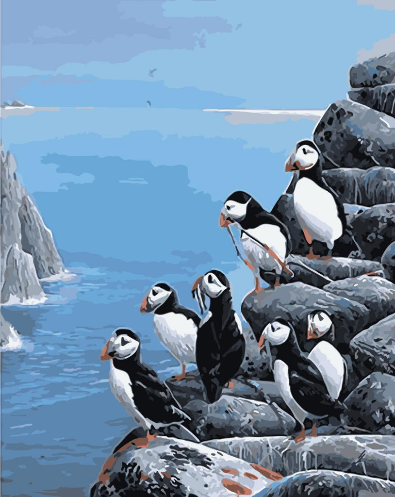 Animal Pingüino Pintar por Números PBNANIL76