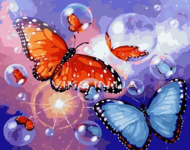 Animal Volador Mariposas Pintar por Números PBNBUTW005