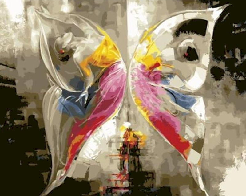 Animal Volador Mariposas Pintar por Números PBNBUTW009