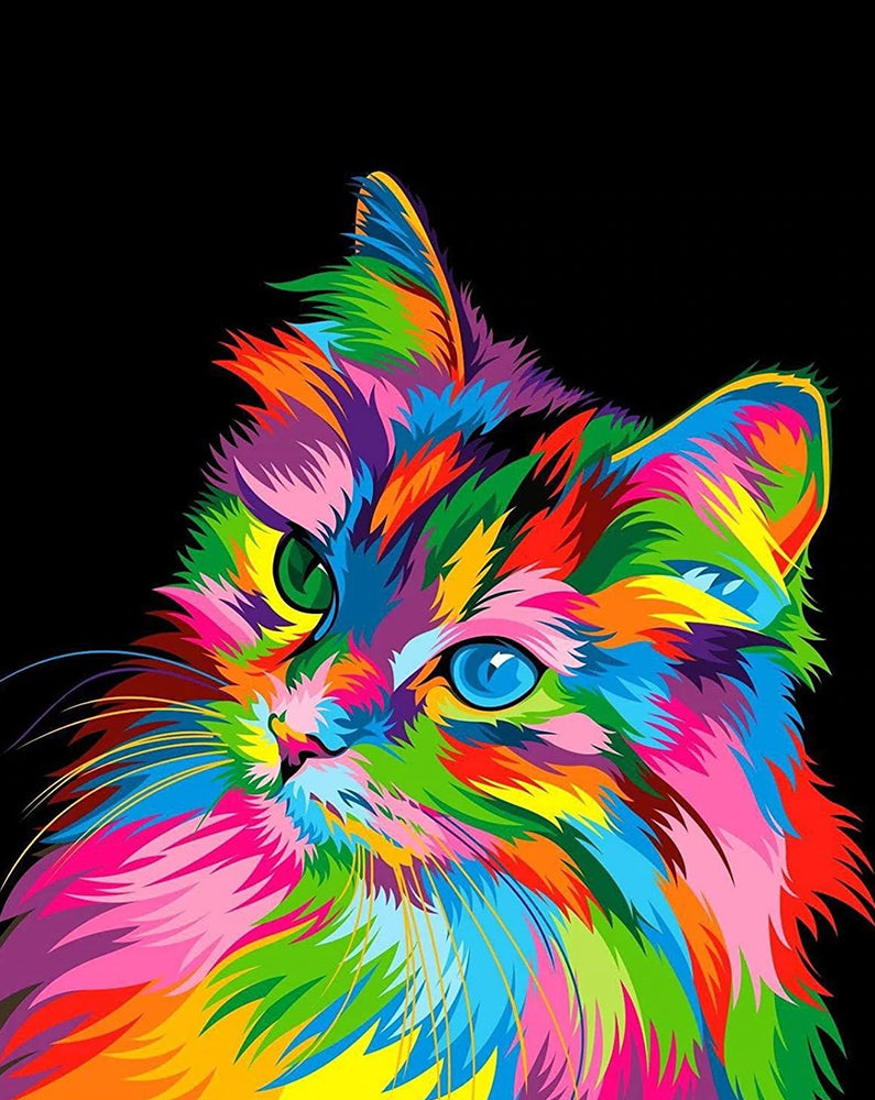 Animal Gato Pintar por Números PBNCATL3