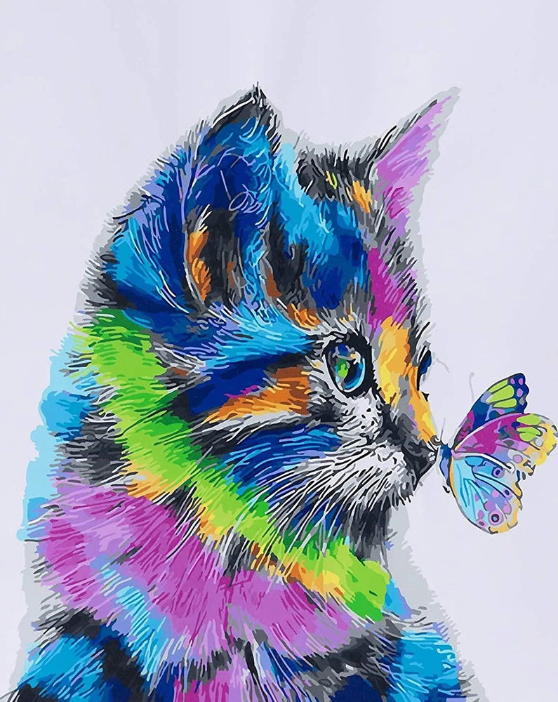 Animal Gato Pintar por Números PBNCATL4