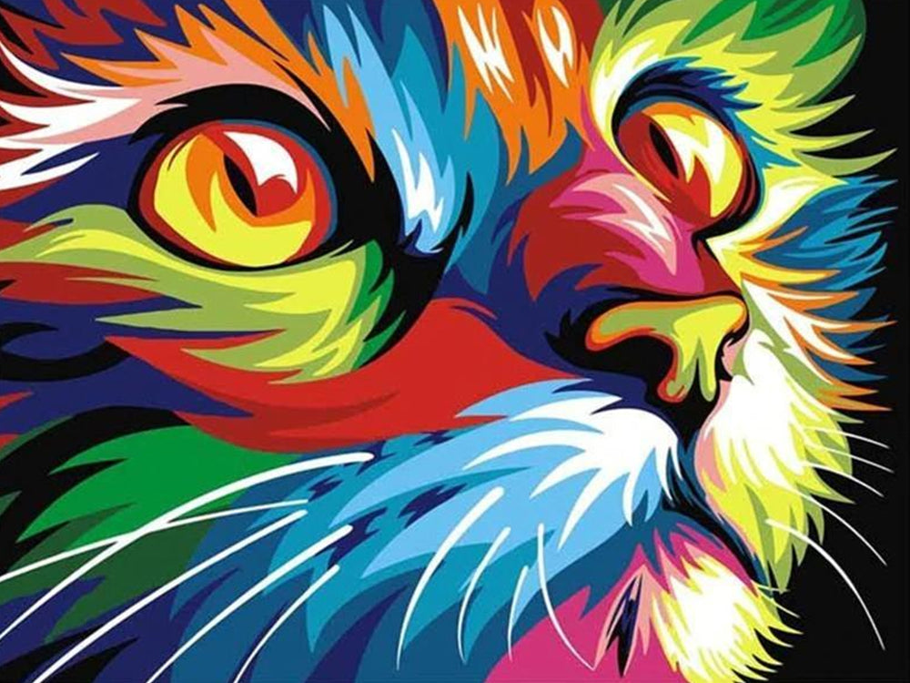 Animal Gato Pintar por Números PBNCATW39
