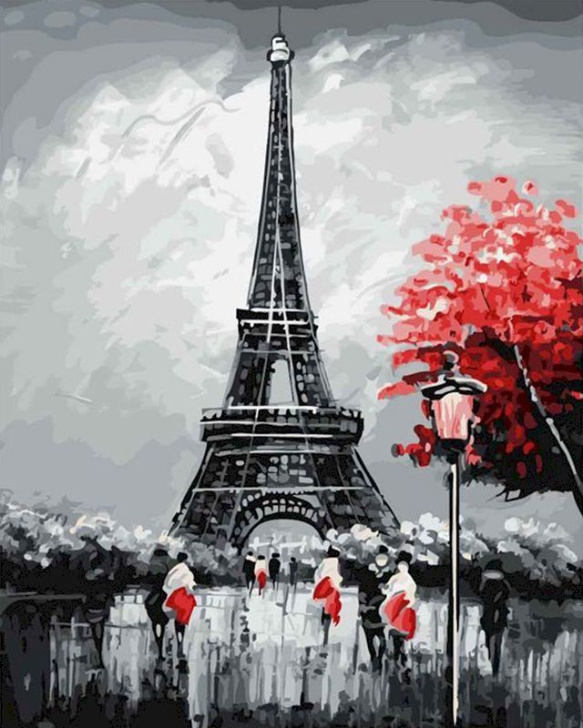Paisaje Eiffel Pintar por Números PBNEIFH120