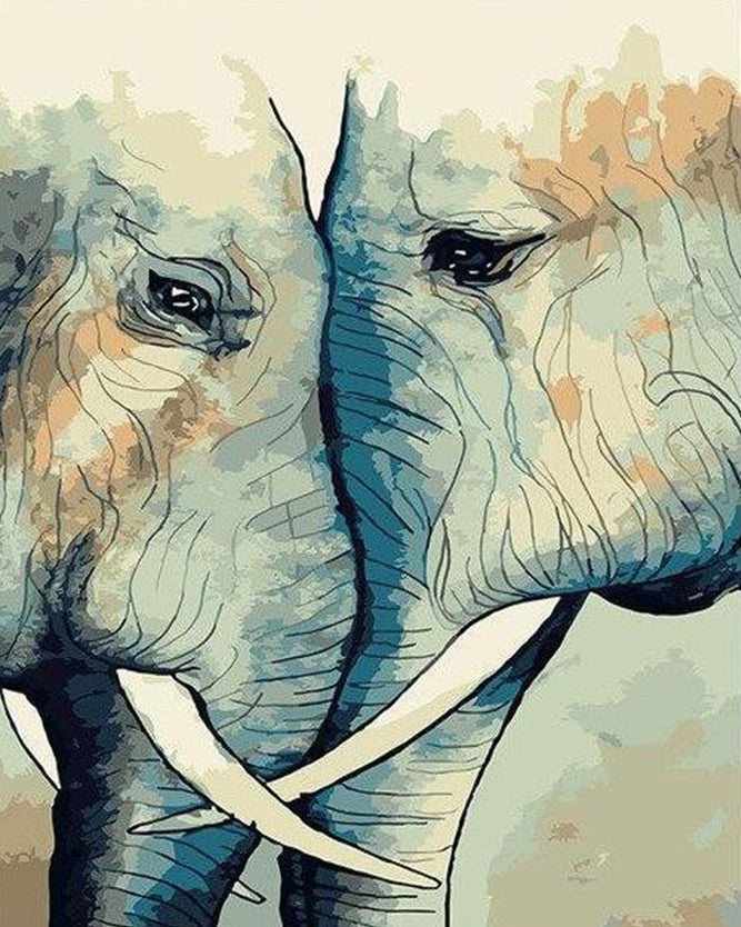 Animal Elefante Pintar por Números PBNELEL36