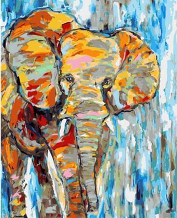 Animal Elefante Pintar por Números PBNELEN28