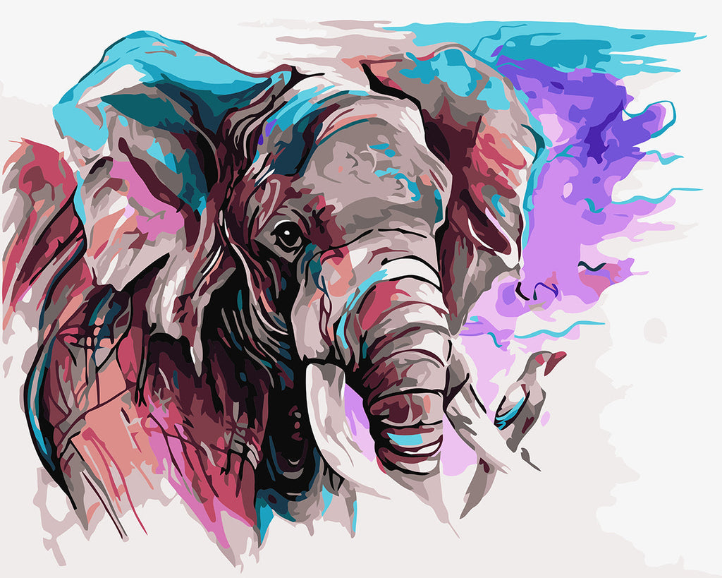Animal Elefante Pintar por Números PBNELEW17