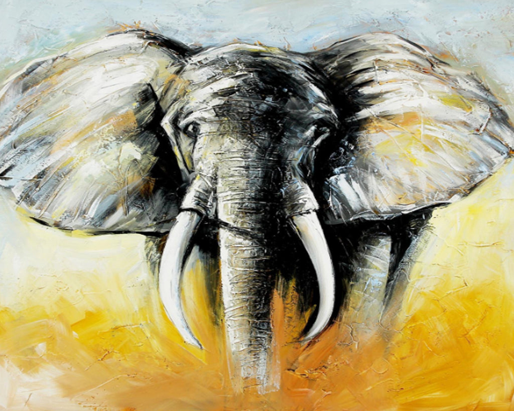 Animal Elefante Pintar por Números PBNELEW25