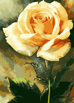 Planta Rosas Flor Pintar por Números PBNFLOL173