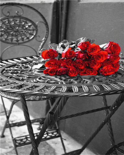 Planta Rosas Flor Pintar por Números PBNFLOL399