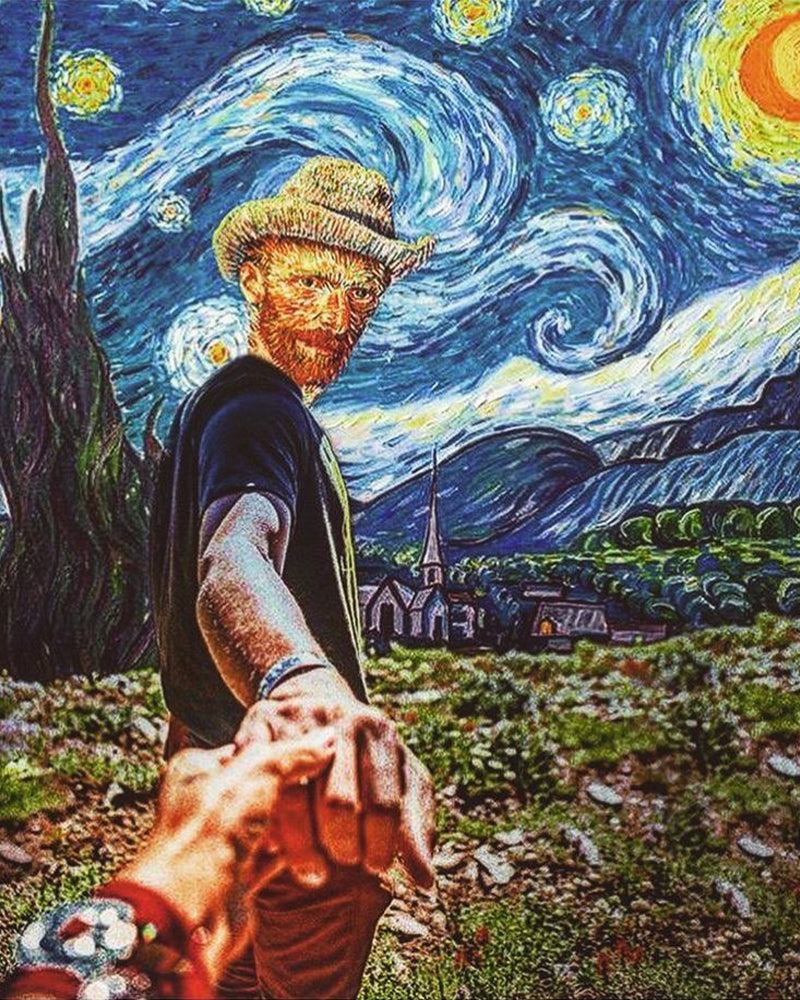 Van Gogh Autorretrato con sombrero de paja Pintar por Números PBNVANL010