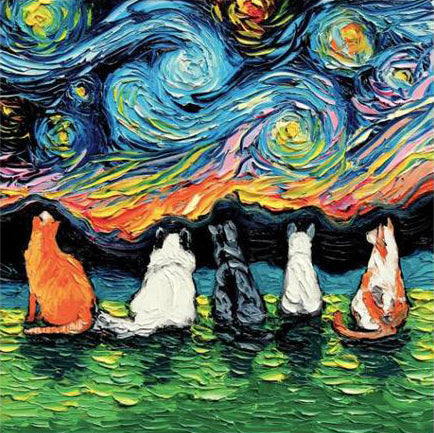 La noche estrellada de Van Gogh Pintar por Números PBNVANSQR1