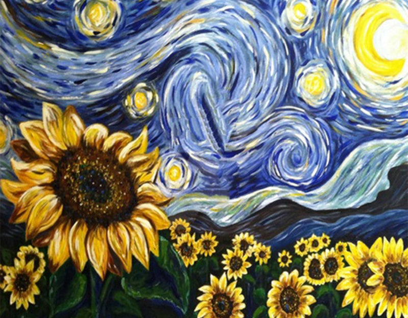 La noche estrellada de Van Gogh Pintar por Números PBNVANW005
