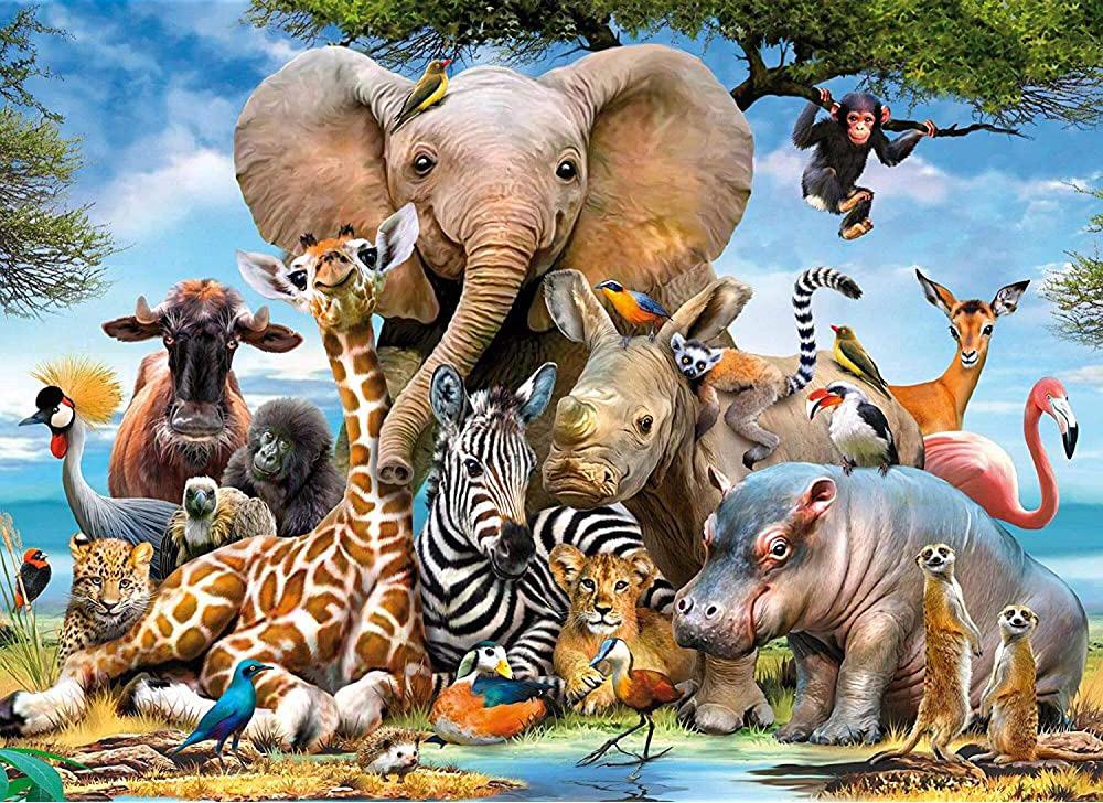 Animal Elefante Pintar por Números PBNELEW3