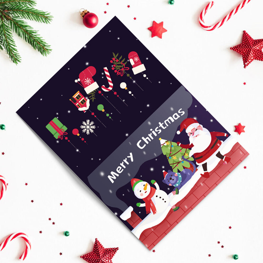 6 Tarjetas Navideñas para Pintar por Números | Feliz Navidad