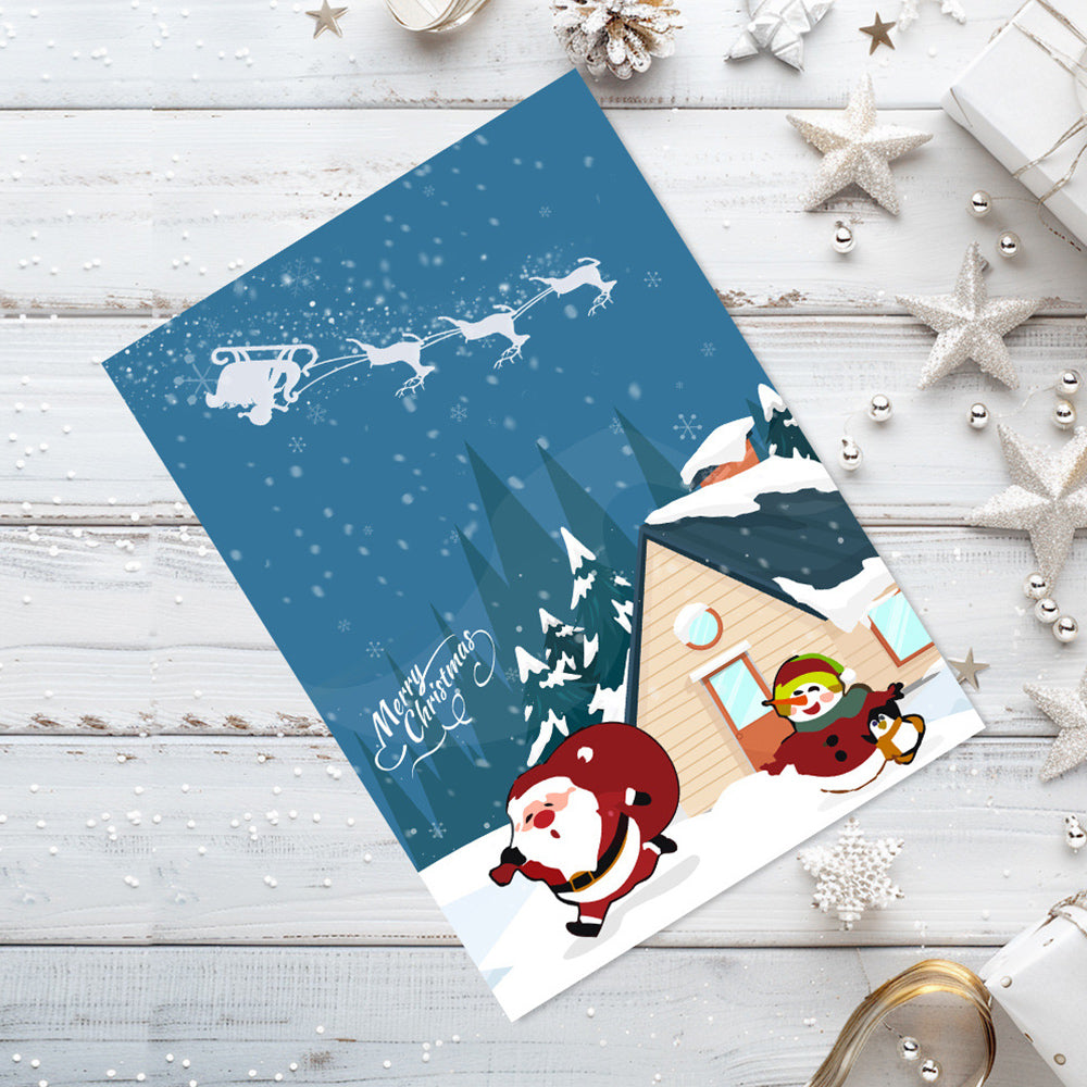 6 Tarjetas Navideñas para Pintar por Números | Papá Noel, Pingüino y Reno