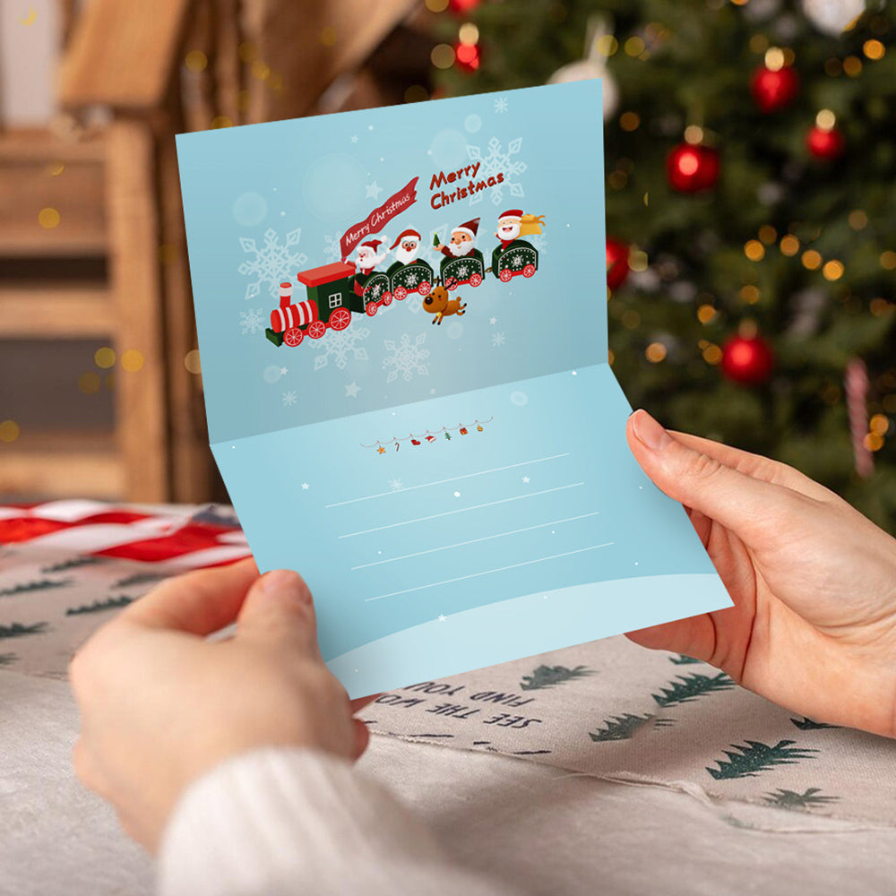6 Tarjetas Navideñas para Pintar por Números | Papá Noel y Muñeco de Nieve