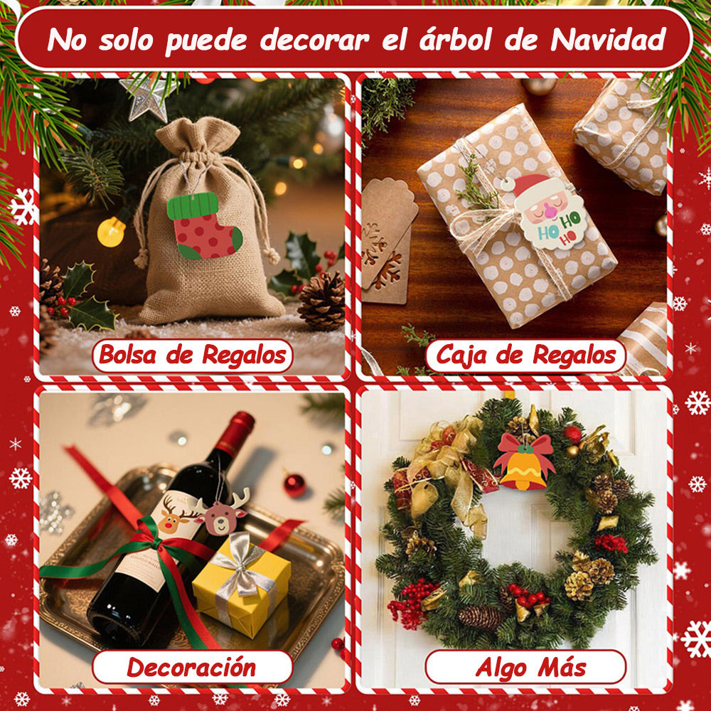8 Piezas de Adornos Navideños Pintar por Números | Kit de Alce y Pingüino
