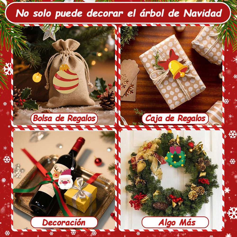 8 Piezas de Adornos Navideños Pintar por Números | Kit de Campanas de Navidad