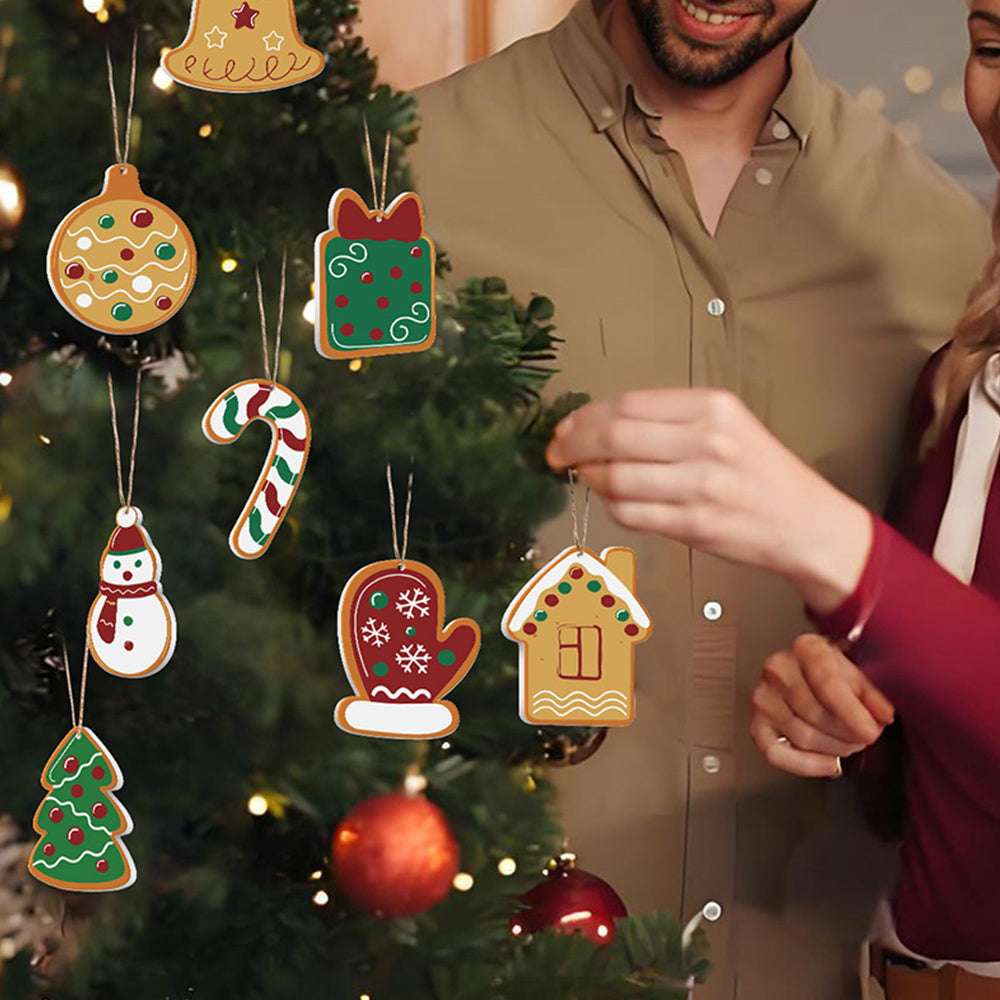 8 Piezas de Adornos Navideños Pintar por Números | Kit de Campanas y Guantes