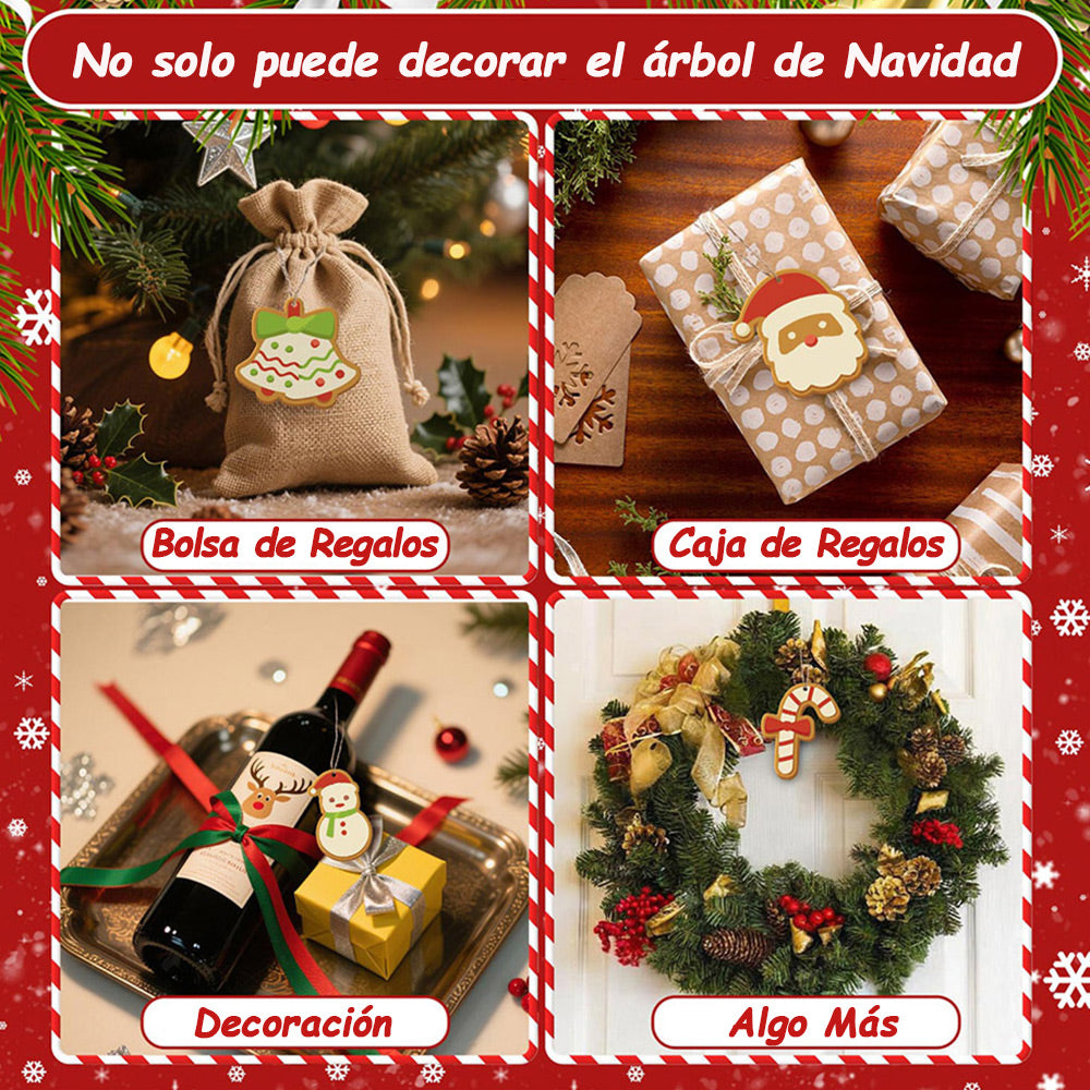 8 Piezas de Adornos Navideños Pintar por Números | Kit de Caramelo y Muñeco de Nieve