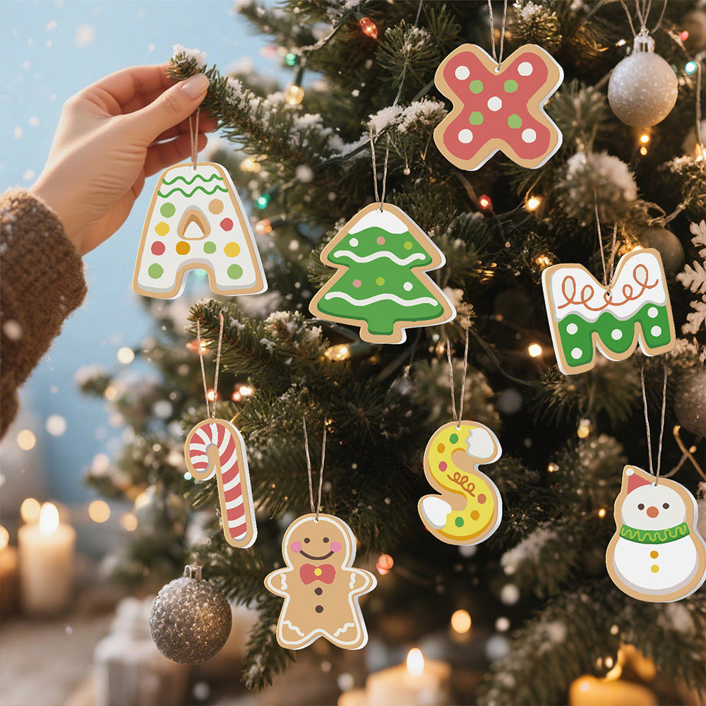 8 Piezas de Adornos Navideños Pintar por Números | Kit de Cartas de Navidad
