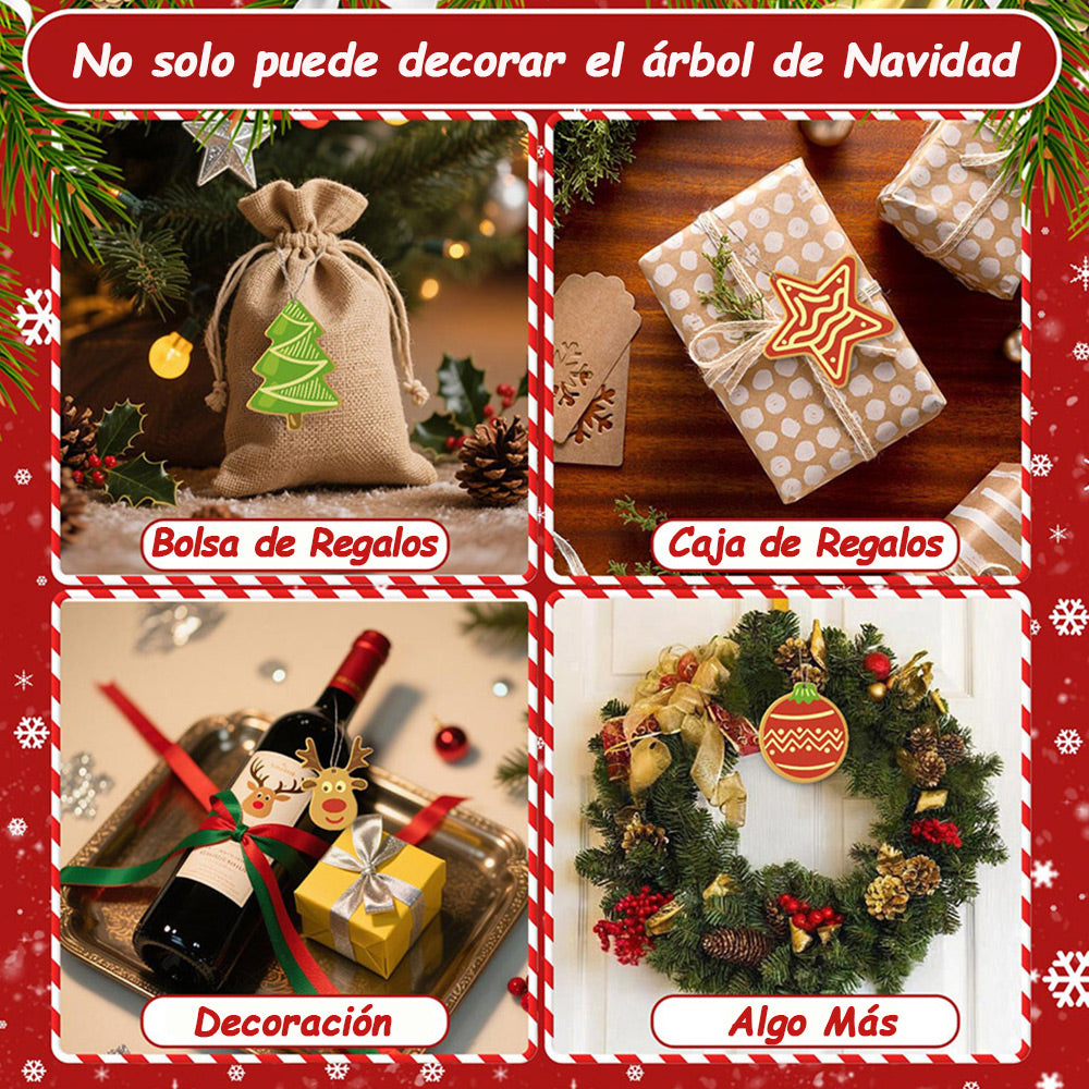 8 Piezas de Adornos Navideños Pintar por Números | Kit de Casa y Estrellas