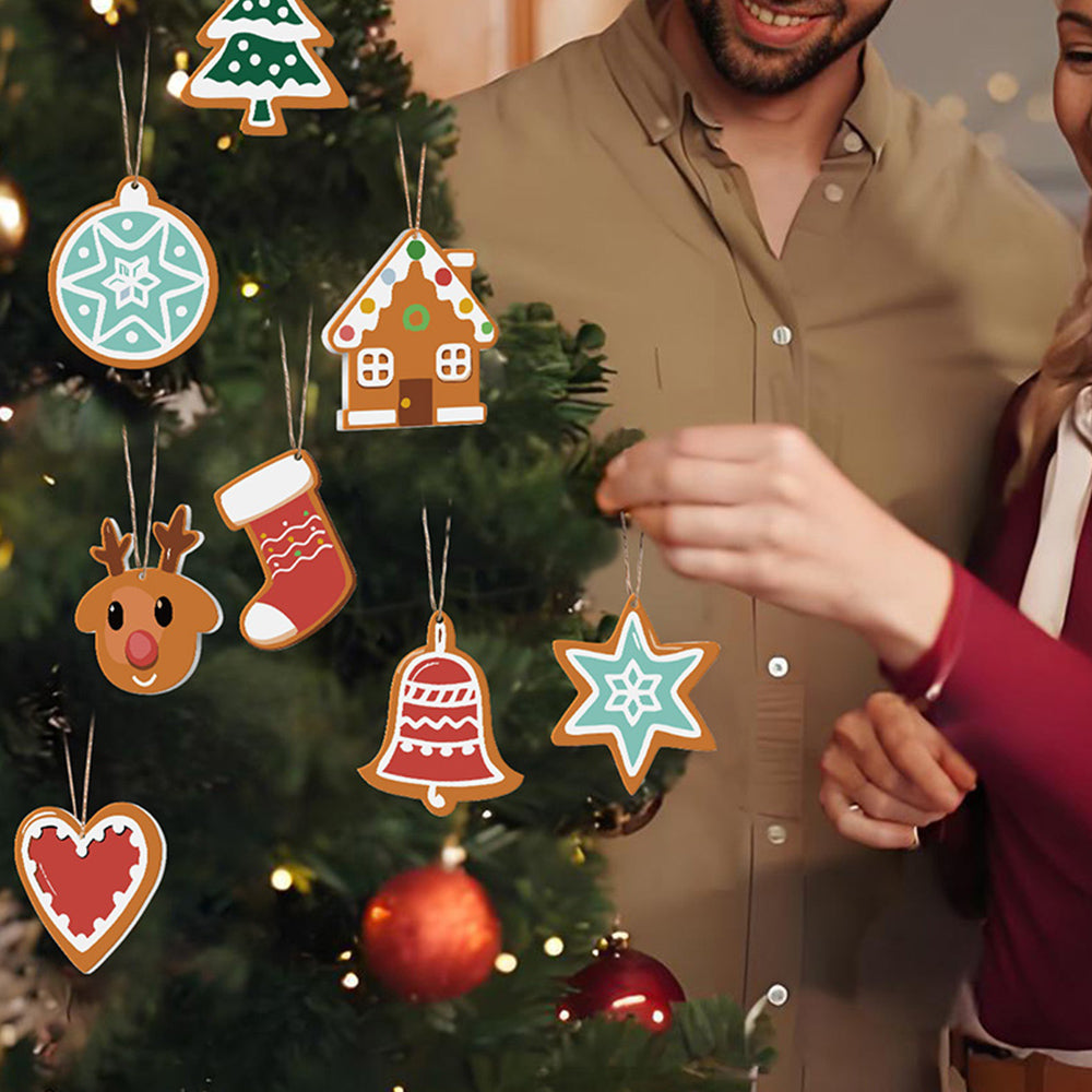 8 Piezas de Adornos Navideños Pintar por Números | Kit de Estrellas Mágicas de Navidad
