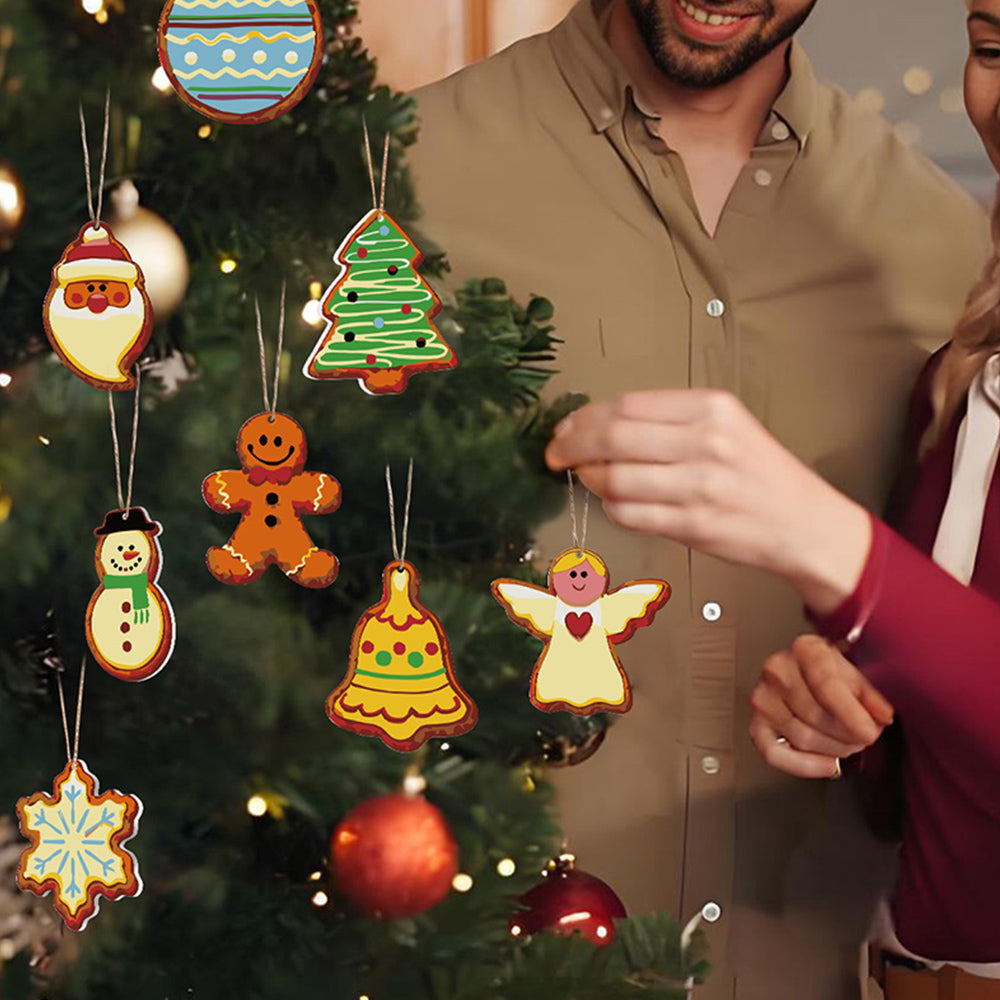 8 Piezas de Adornos Navideños Pintar por Números | Kit de Nochebuena