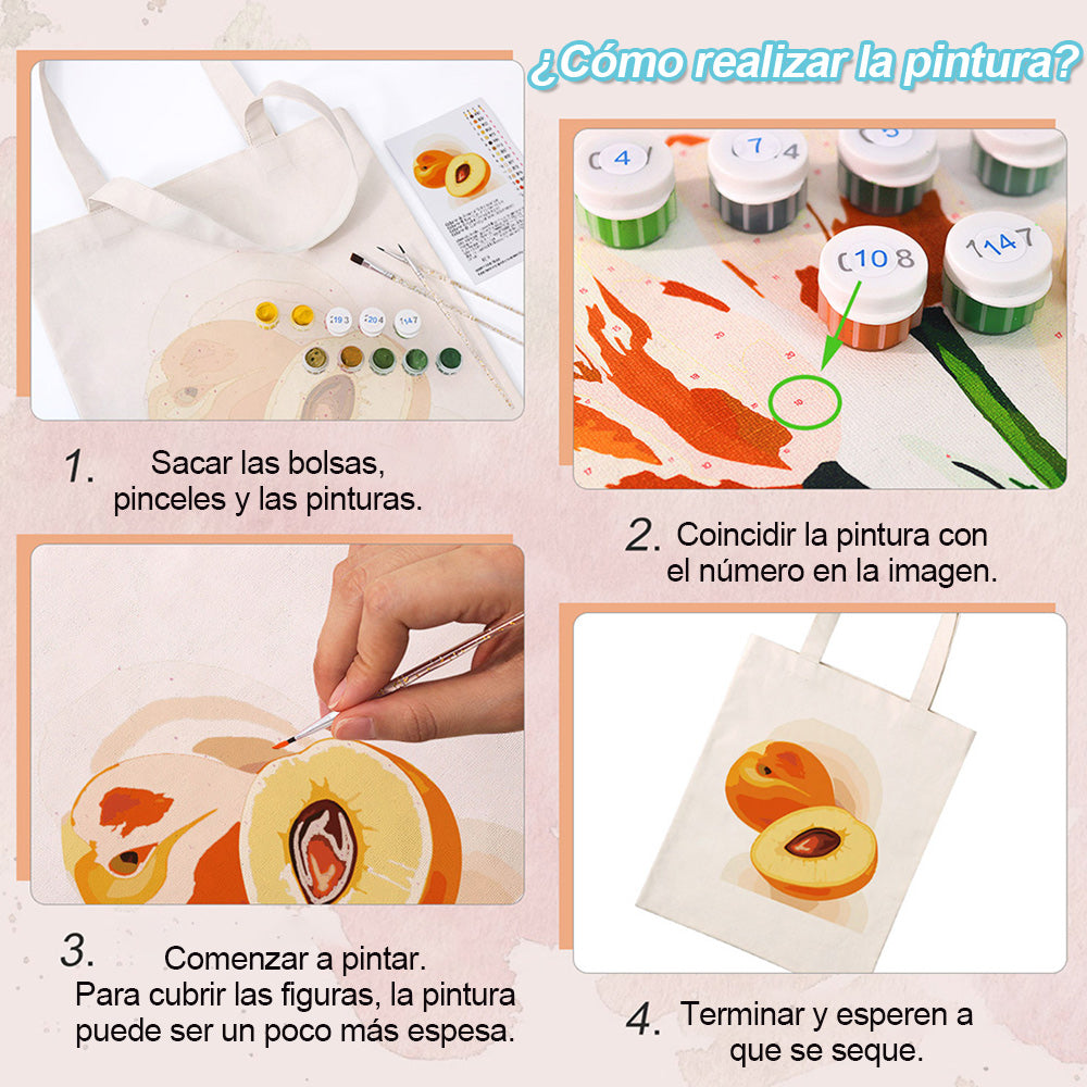 Albaricoques Maduros Bolsa de Lienzo Pintar por Números