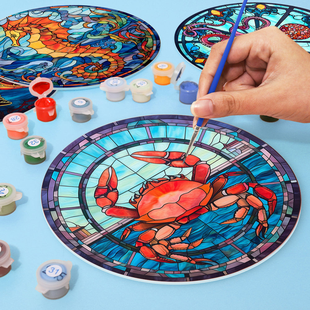 Animales Marinos 4 Salvamanteles Pintar por Números