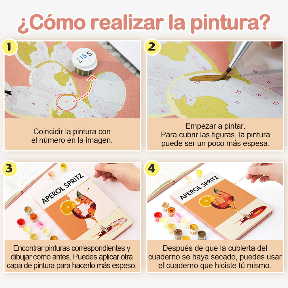 Aperol Spritz Cuaderno Pintar por Números