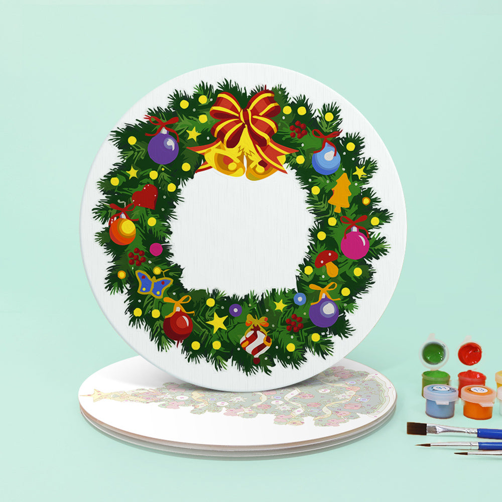 Árbol de Navidad y Guirnalda 4 Salvamanteles Pintar por Números