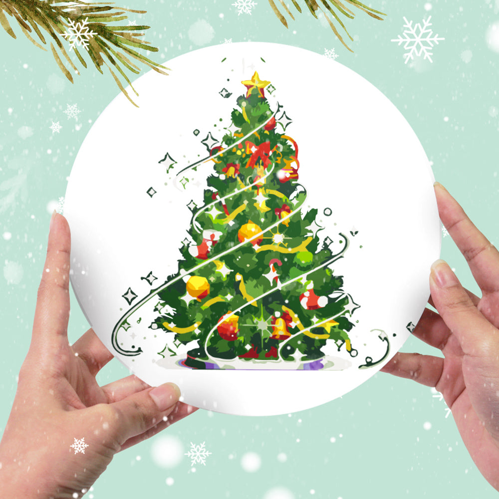 Árbol de Navidad y Guirnalda 4 Salvamanteles Pintar por Números