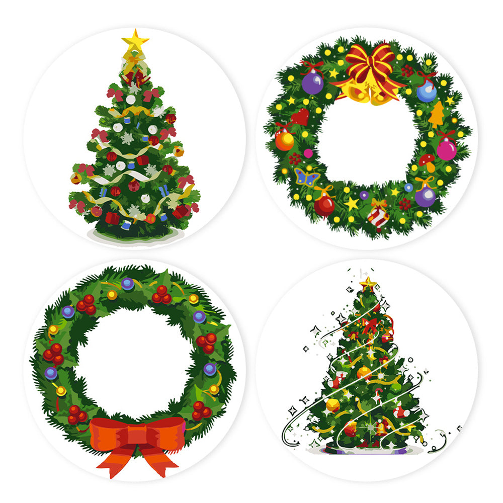 Árbol de Navidad y Guirnalda 4 Salvamanteles Pintar por Números