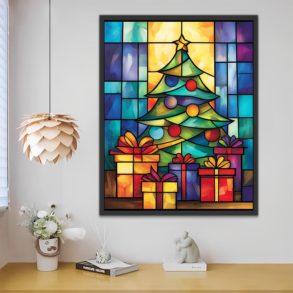 Árbol de Navidad y Regalos Pintar por Números
