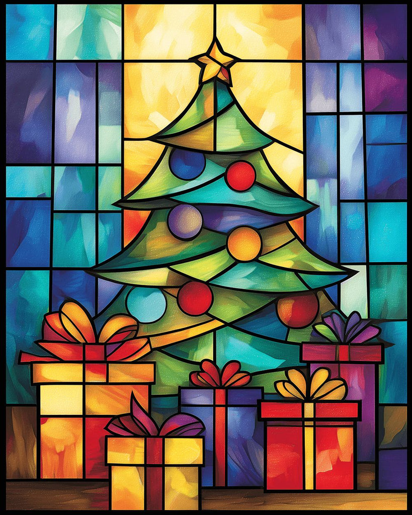 Árbol de Navidad y Regalos Pintar por Números