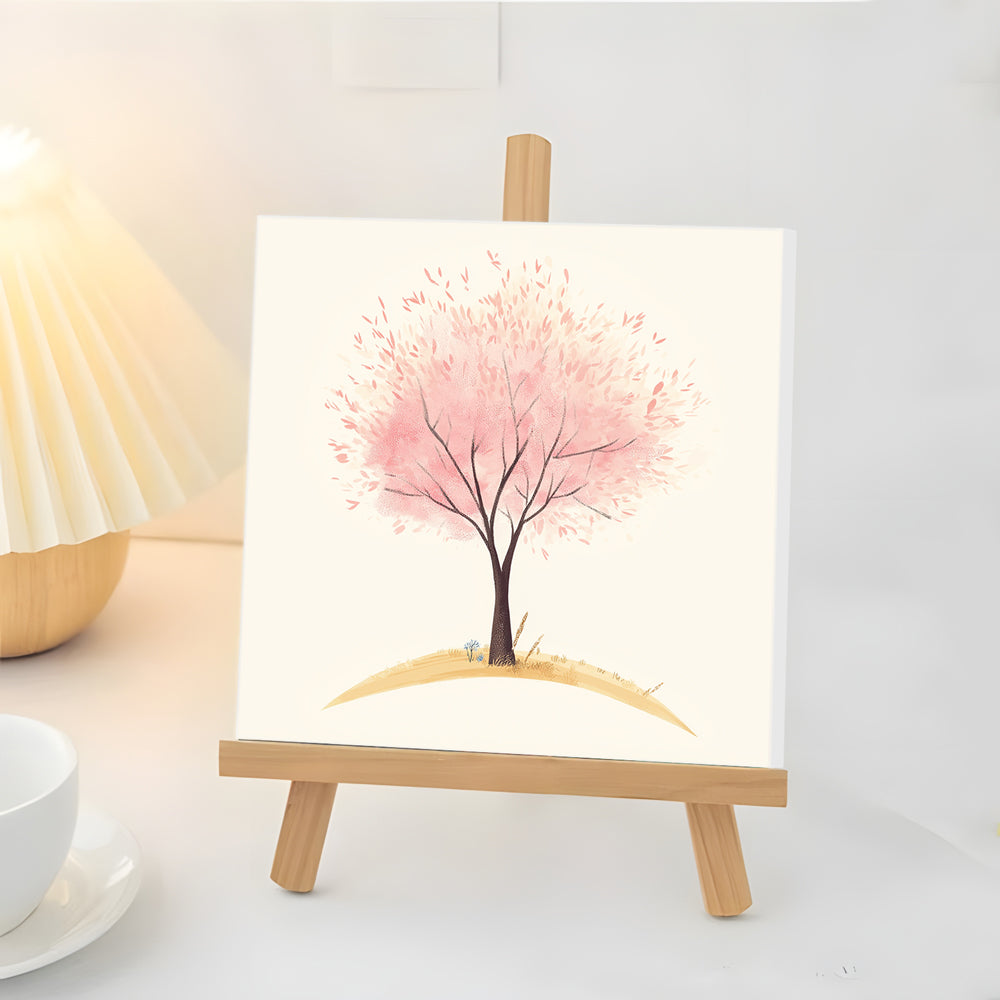 Árbol Rosa en Otoño Mini Pintar por Números