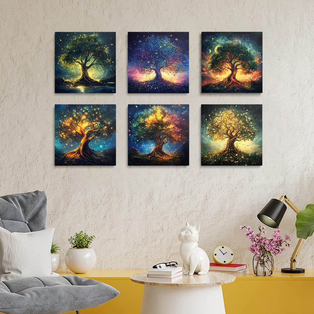 Árboles Mágicos Misteriosos 6 Partes Mini Pintar por Números