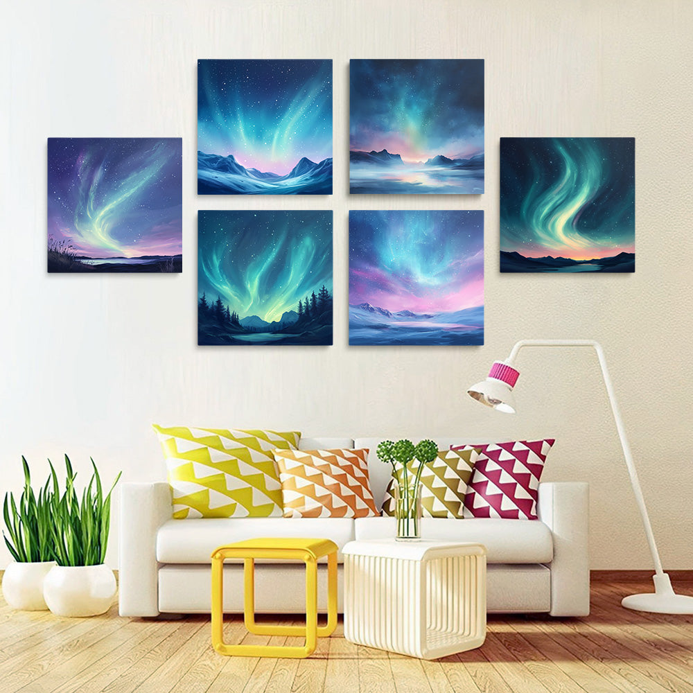 Aurora Maravillosa 6 Partes Mini Pintar por Números