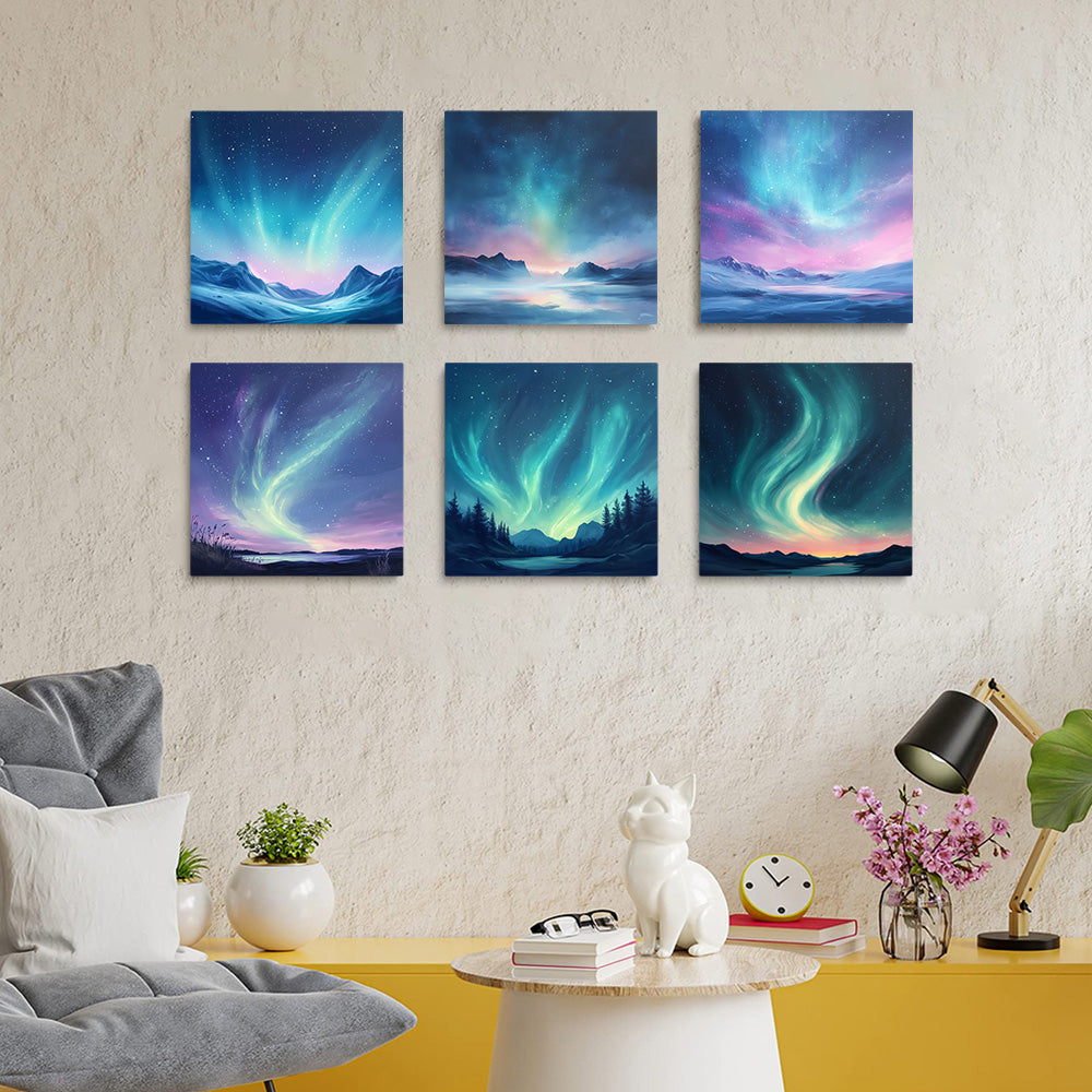 Aurora Maravillosa 6 Partes Mini Pintar por Números