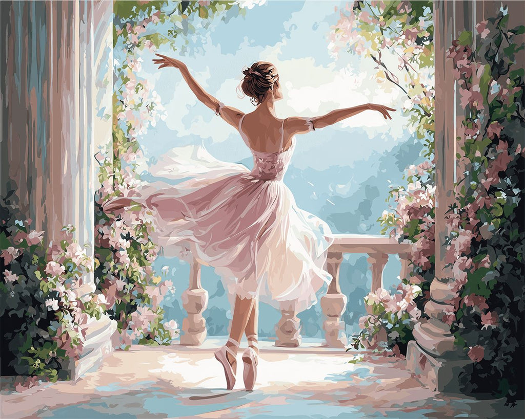 Bailarina en el Corredor de Rosas Pintar por Números