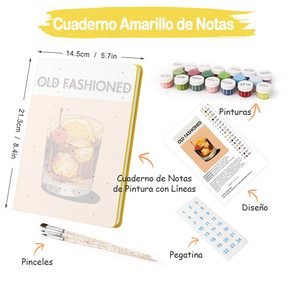 Bebidas Anticuadas Cuaderno Pintar por Números