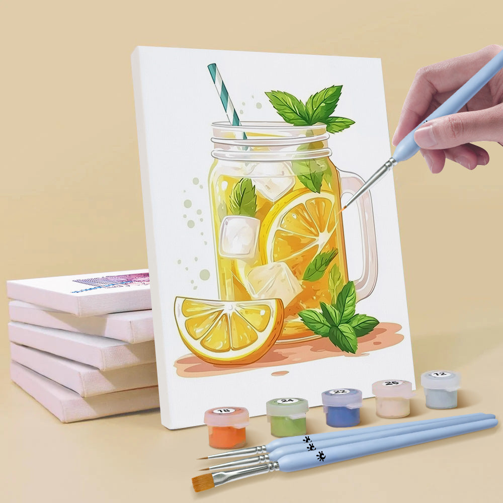 Bebidas de Frutas Heladas 6 Partes Mini Pintar por Números