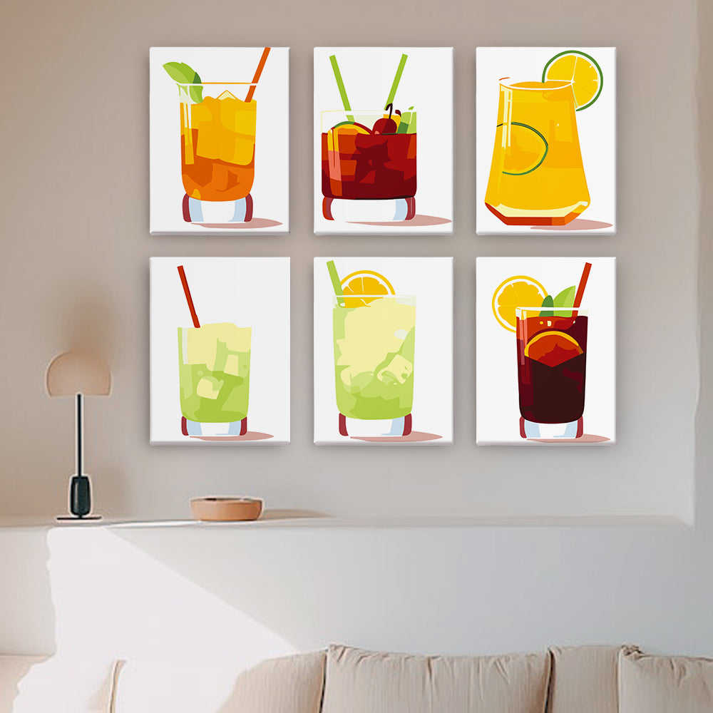 Bebidas Heladas 6 Partes Mini Pintar por Números