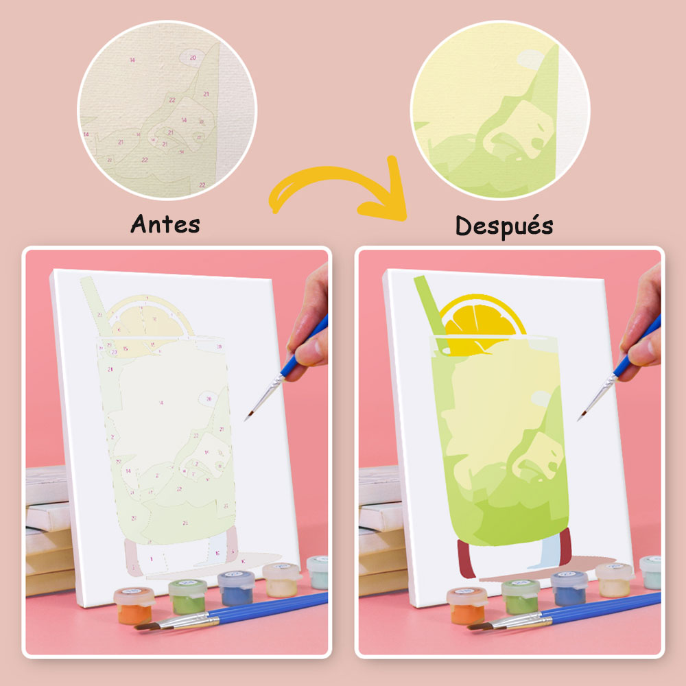 Bebidas Heladas 6 Partes Mini Pintar por Números