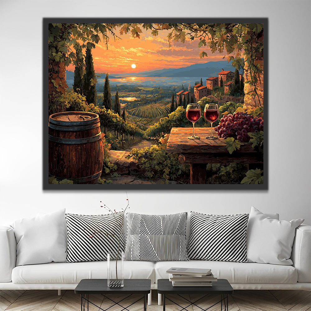 Bodega al Atardecer Pintar por Números