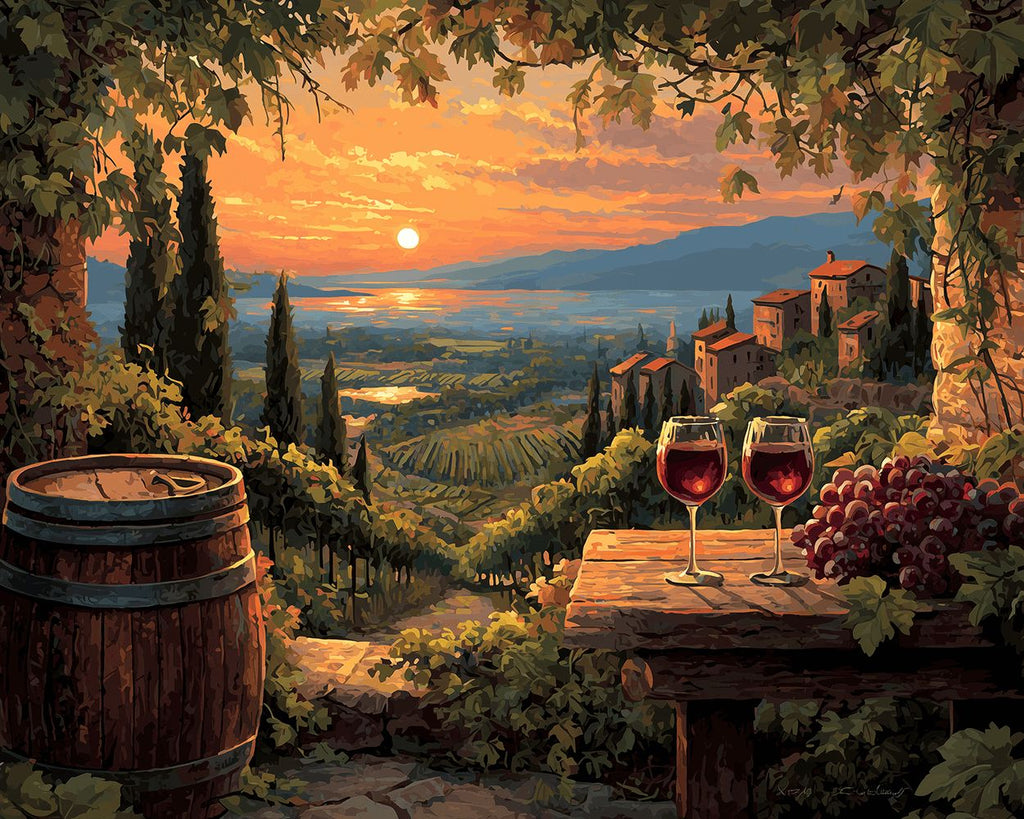 Bodega al Atardecer Pintar por Números
