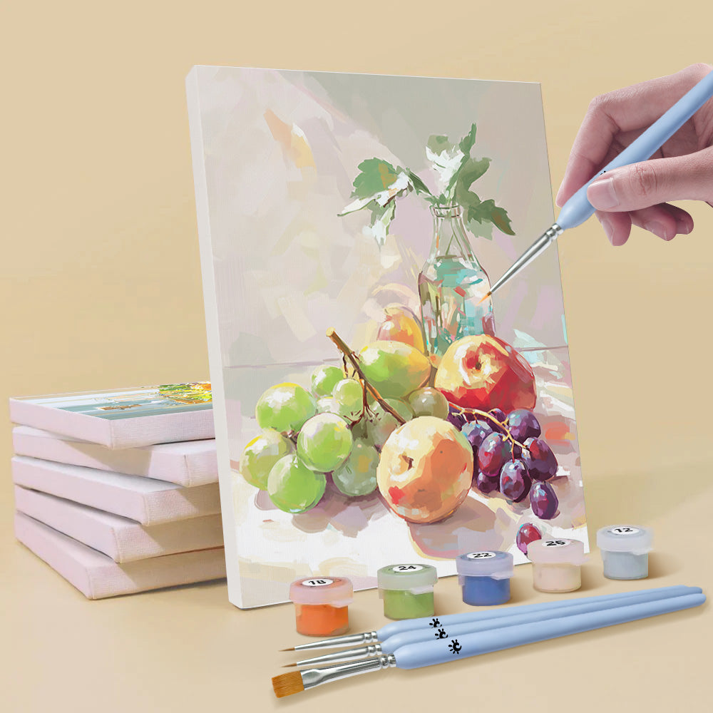 Bodegón de Frutas 6 Partes Mini Pintar por Números