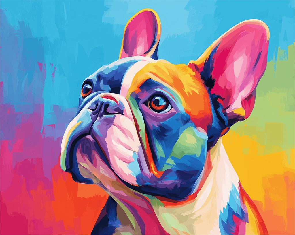 Bulldog Colorido Pintar por Números