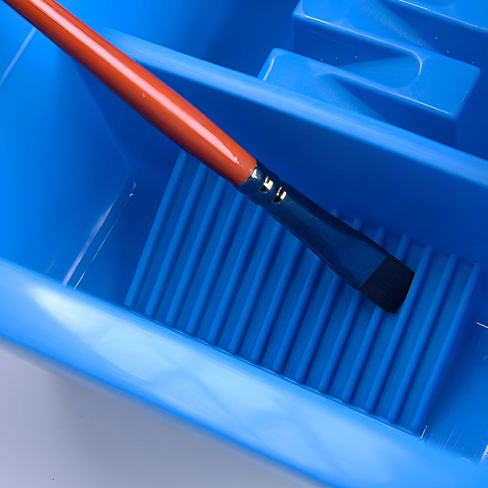 Caja de Limpieza de Pinceles y Soporte de Pinceles